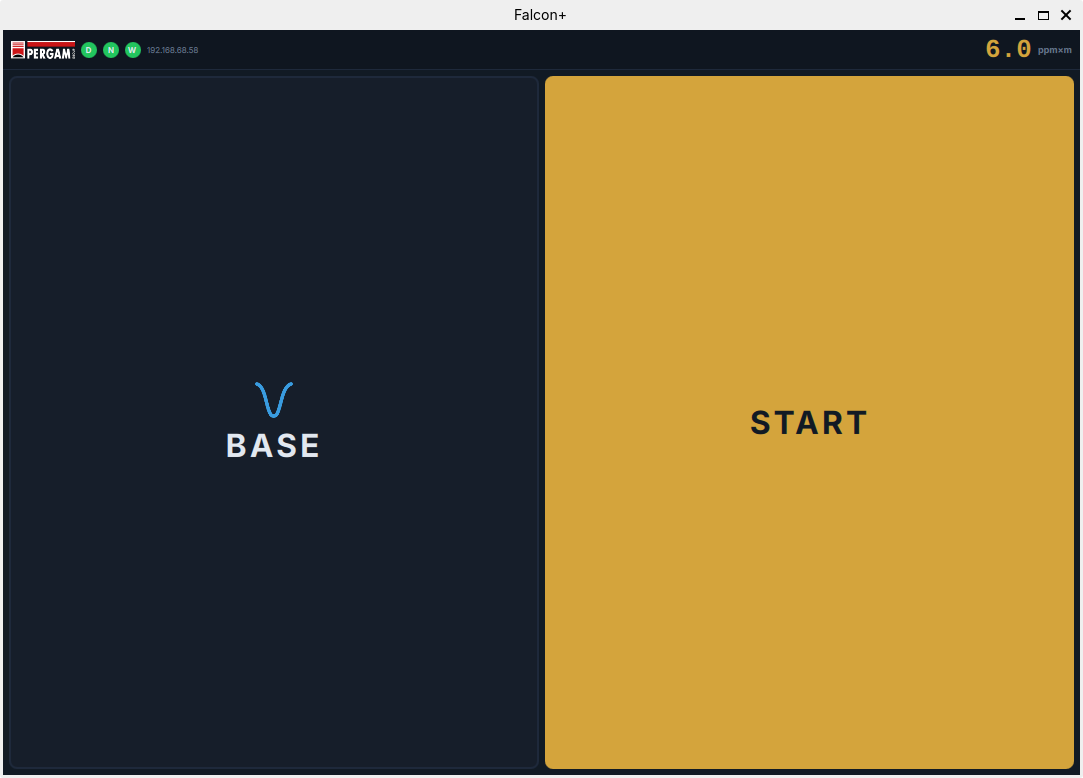 FALCON+ dashboard with IP address highlighted